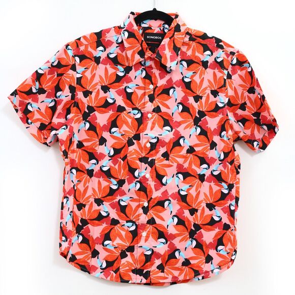 Bonobos Riviera Short Sleeve Men's Shirt Buttondown Athletic Fit Short M 274077 - Picture 5 of 9